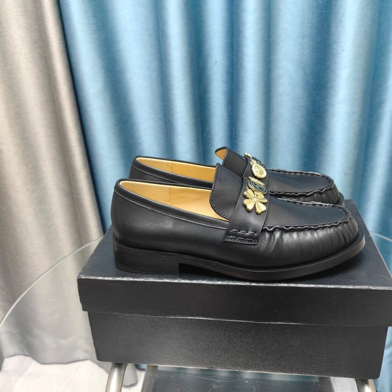 Ch*el leather shoes